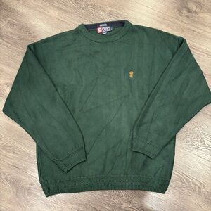 Chaps Ralph Lauren Hand-Framed Thick Knit Sweater, Forest Green, Men’s Large